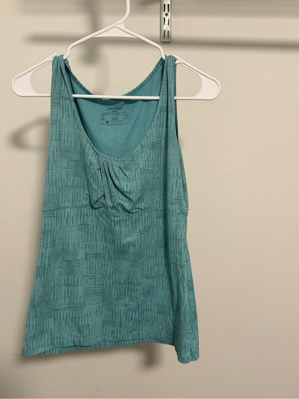 Patagonia Teal Patterned Women's Tank